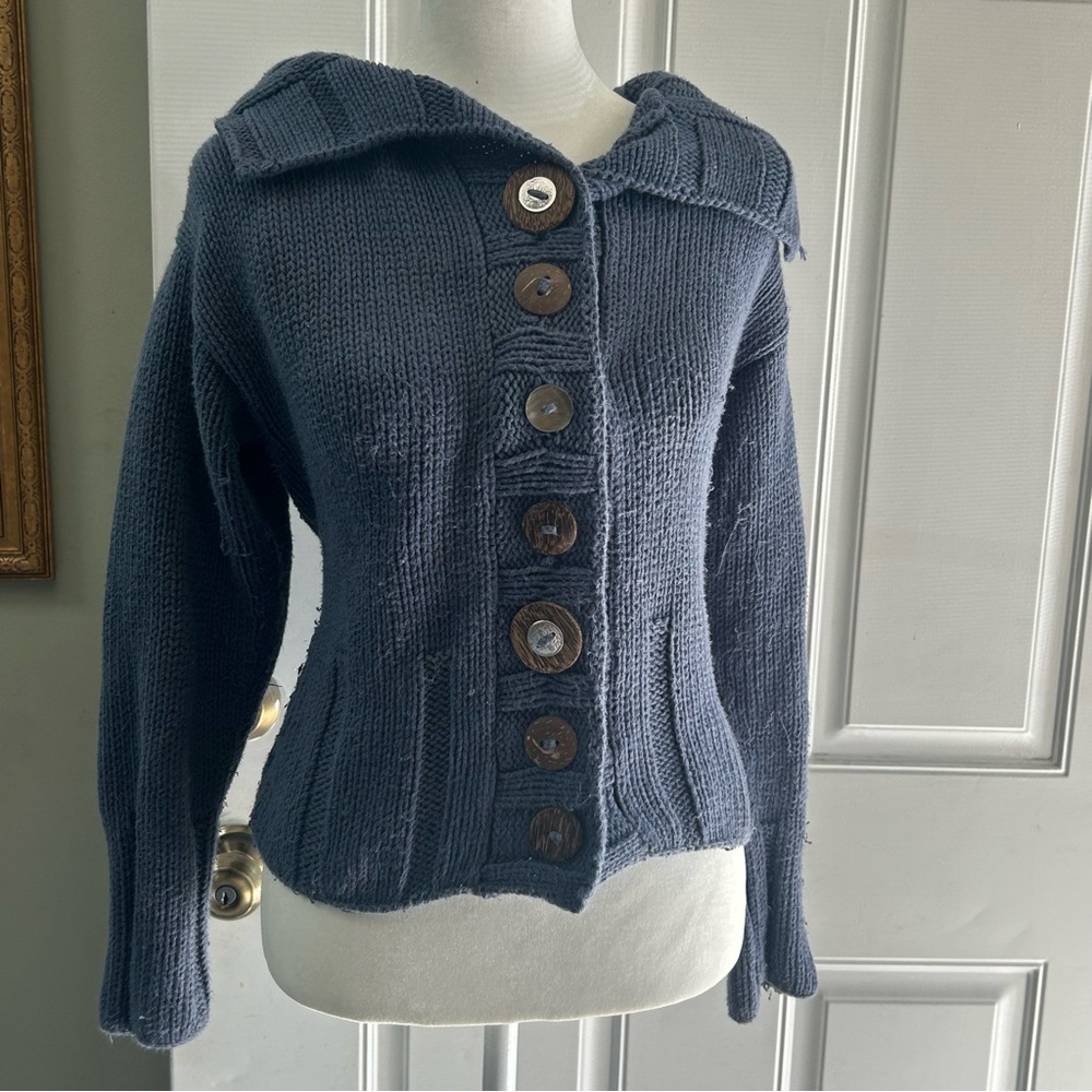 Pure Handknit Navy Sweater
